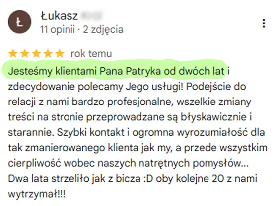 Opinia klienta Shopify