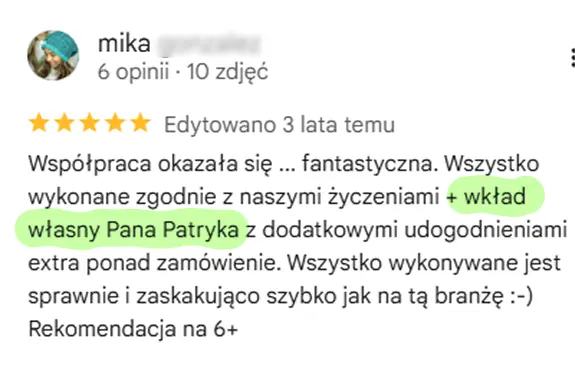 Opinia klienta Shopify